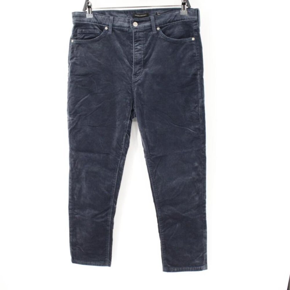 Banana republic pants women's‎ 32S 34x25 Velvet High rise slim cotton blend blue